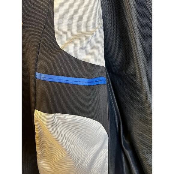 Zara Navy Blazer with Striped Pattern EU 38/US 40 - Picture 2 of 3